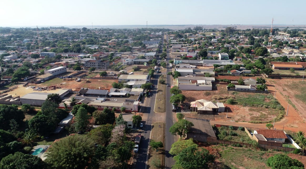 Foto aérea da cidade de Itaquiraí.