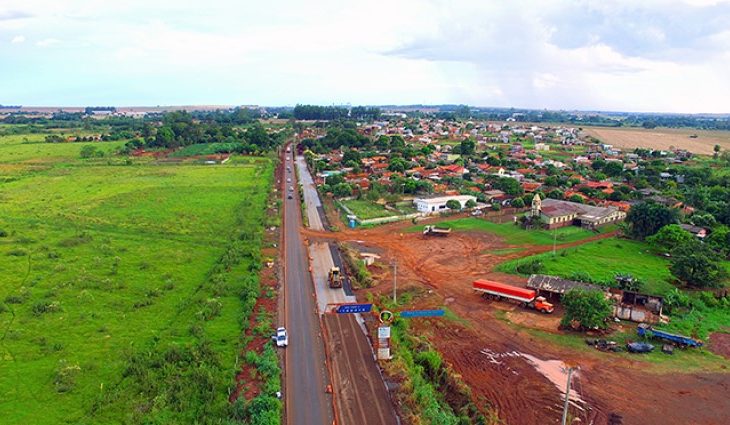 Foto da rodovia MS 157 em Itaporã.